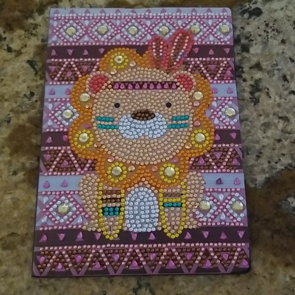 Jeweled Lion Soft Leather Notebook/journal NWOT
